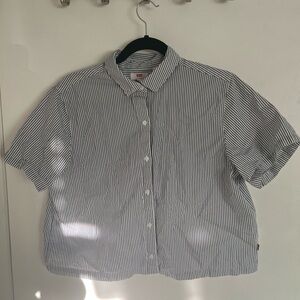 Levi's Blue and White Striped Shirt